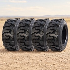 Set 4 12-16.5 Skid Steer Tires 12pr 12x16.5 Sks Loader Tire 12ply Tl Heavy Duty
