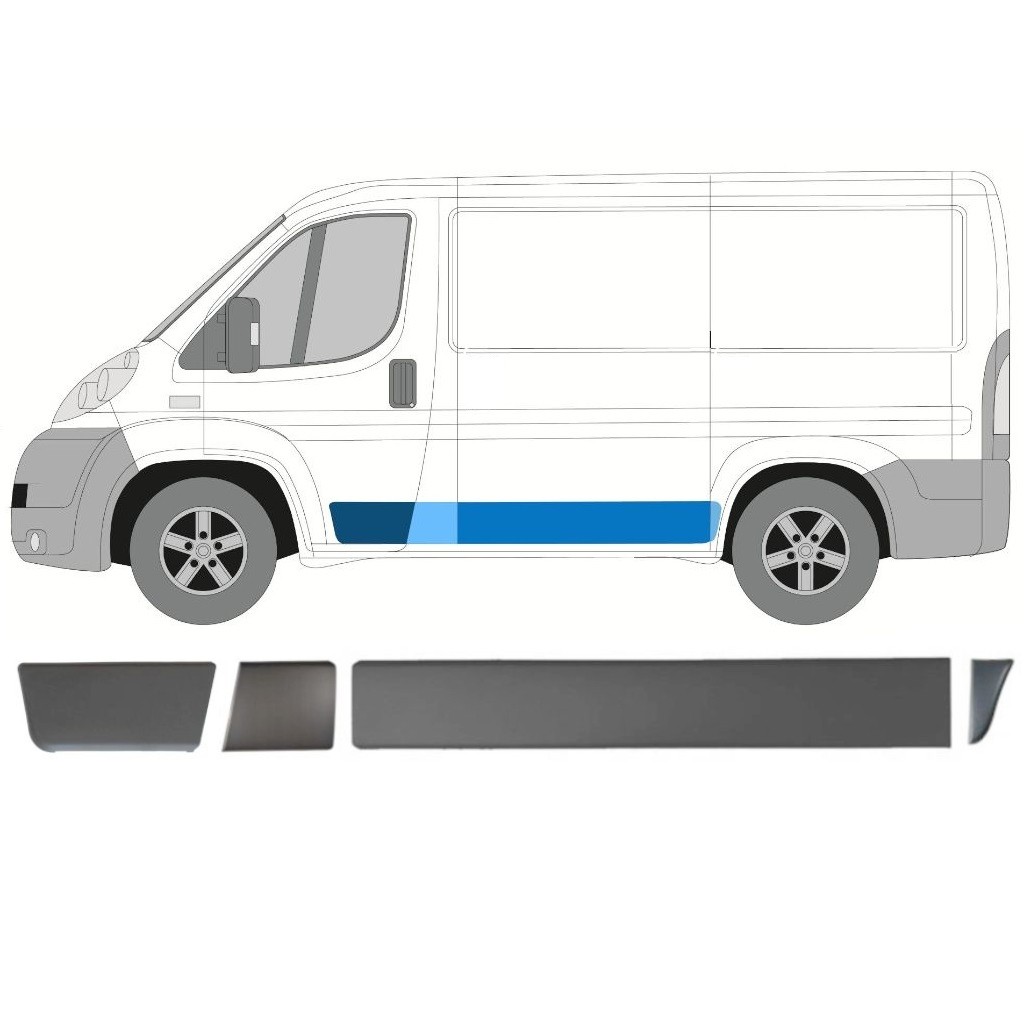 Set of side trims for Fiat Ducato 2006-2018 / Left