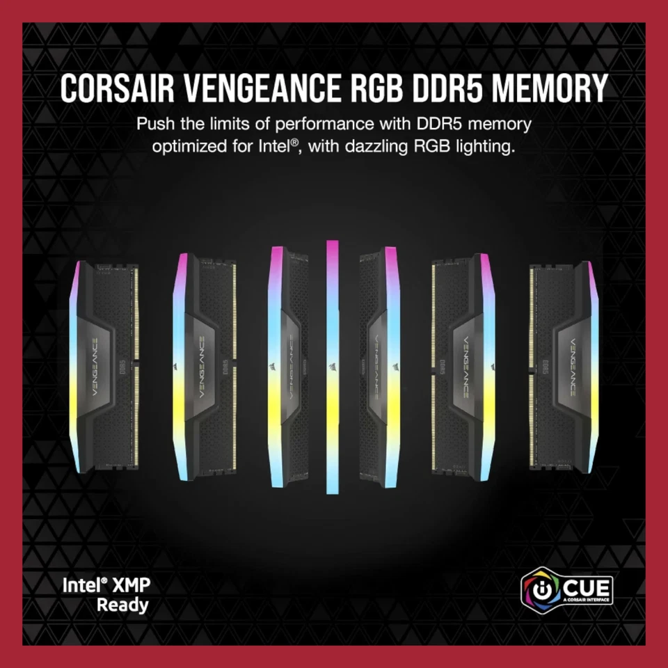 CMH32GX5M2B5600C40K CORSAIR - VENGEANCE RGB 32GB (2x16GB) DDR5 5600MHz C40 UDIMM - Image 3 of 4