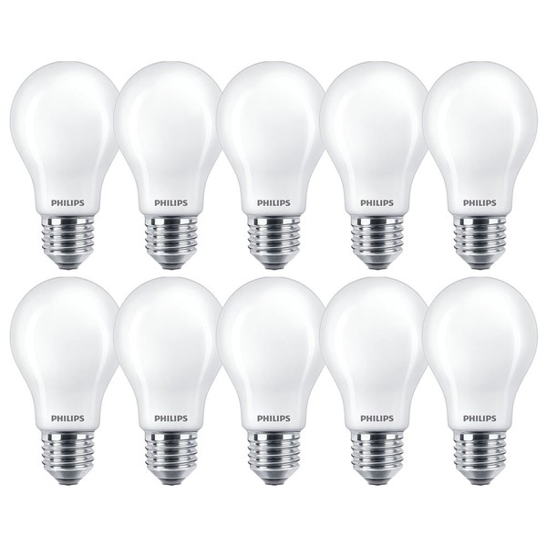 10 X Philips Led Lampen A60 Birnen 7W =60Watt E27 Opal Matt 806Lm Warmweiß 2700K-image