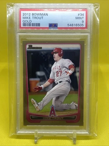 MIKE TROUT 2012 Bowman Baseball GOLD PSA 9 Los Angeles Angels