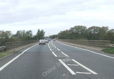 Photo 6x4 Road bridge over the Severn approaching Alney island roundabout c2009