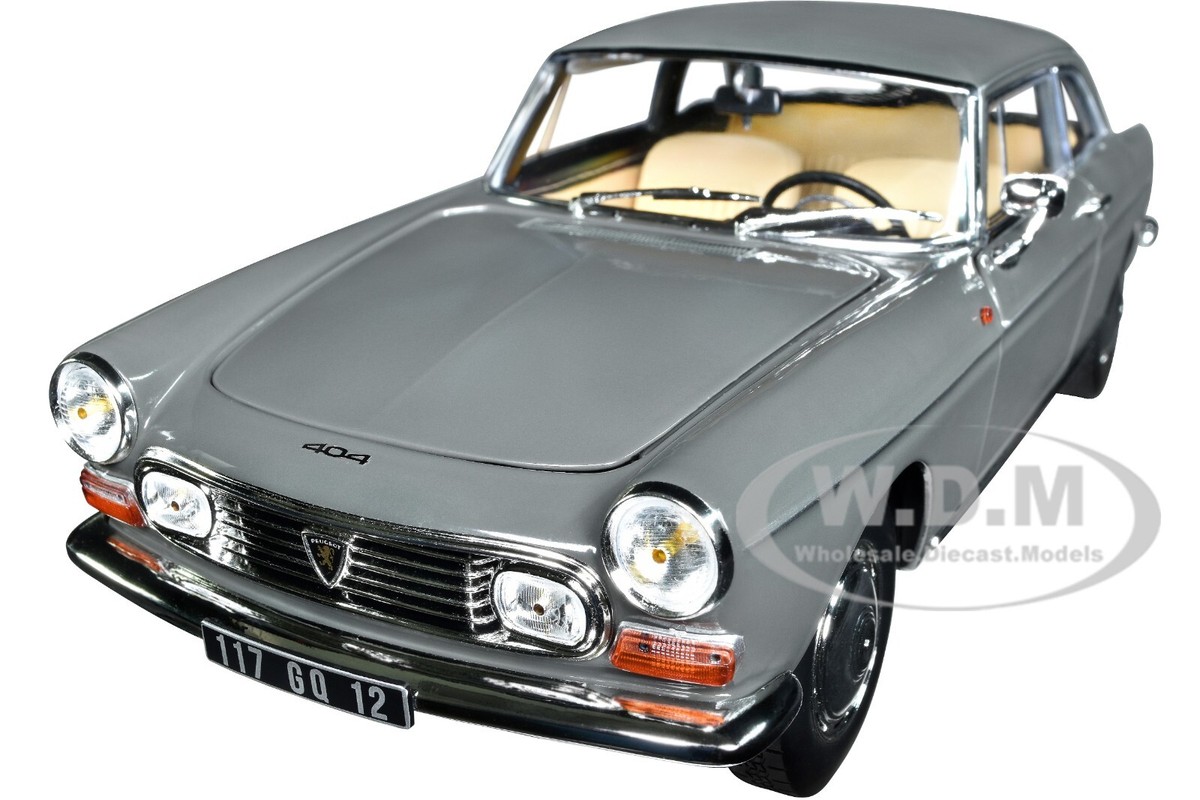 1967 PEUGEOT 404 COUPE GRAPHITE GRAY 1/18 DIECAST MODEL CAR
