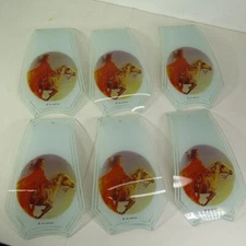 OK Lighting Touch Lamp Shade 6 Glass Panels ONLY Native American on Horse