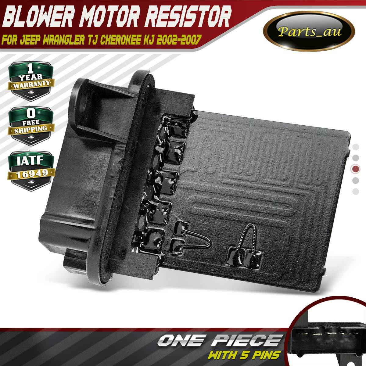 Fan Blower Motor Resistor for Jeep Wrangler TJ 02-07 Cherokee KJ 5139719AA Fan Blower Motor Resistor for Jeep Wrangler TJ 02-07 Cherokee KJ 5139719AA
