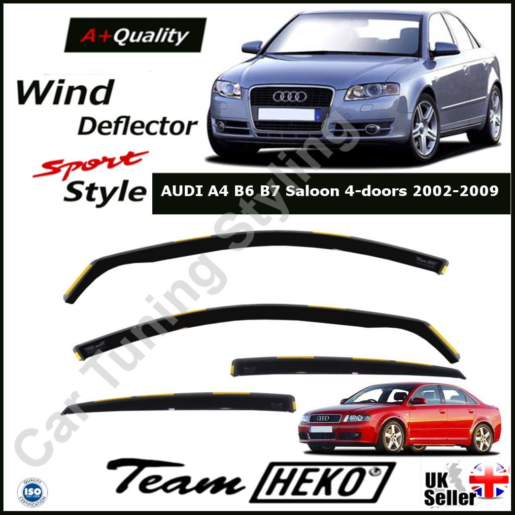 AUDI A4 B6 or B7 Saloon 4doors 20022009 4pc Wind Deflectors HEKO