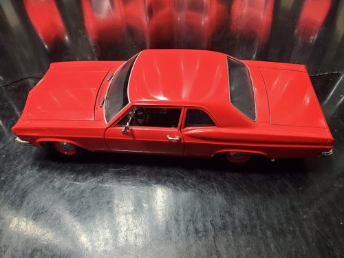 Ertl American Muscle 1966 Chevy Biscayne 1:18 Scale Diecast Read! Car Red 37079 - Picture 6 of 11