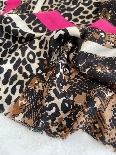 Ladies Leopard Print Scarf Animal Scarf Large Long Wrap Shawl Fashion Cotton Big - Picture 406 of 557