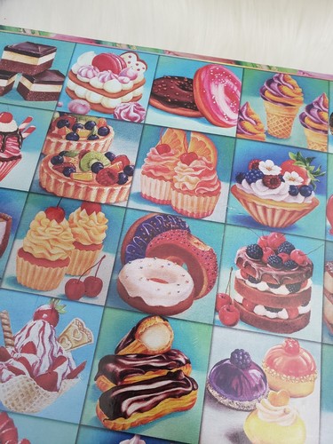 NEW SWEETS 1000 PC JIGSAW PUZZLE retro food dessert jello pink kitschy mcm - Picture 5 of 7