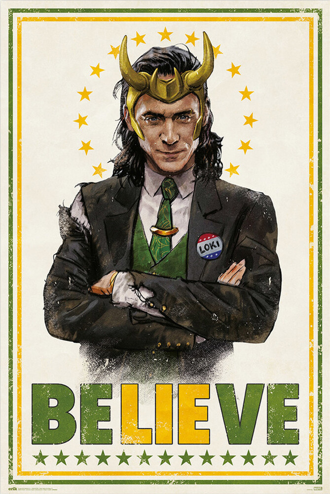 Loki - Marvel TV Show Poster (BeLIEve - Tom Hiddleston) (Size: 24