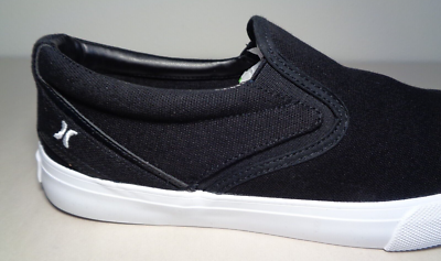 Hurley Size 13 M ARLO SLIP Black Canvas Sneakers Loafers New Men\'s Shoes Hurley Men main image 3