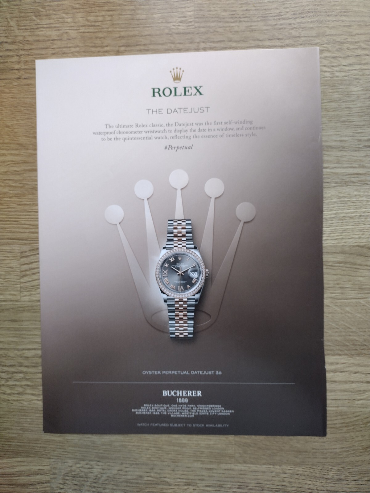 Annuncio rivista Rolex Oyster Perpetual Datejust 36