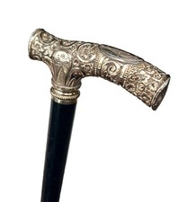 Vintage Antique 1887 Gold Filled Handle Presentation Derby Walking Stick Cane