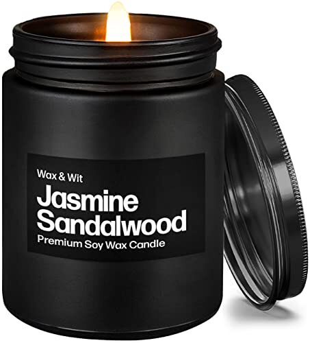Candles for Men, Sandalwood Candles, Jasmine Candle, Soy Scented Candles for ...-image