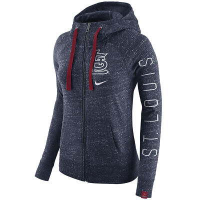 Nike Womens St Louis Cardinals Gym Vintage Lightweight Full Zip Sweater  Hoodie