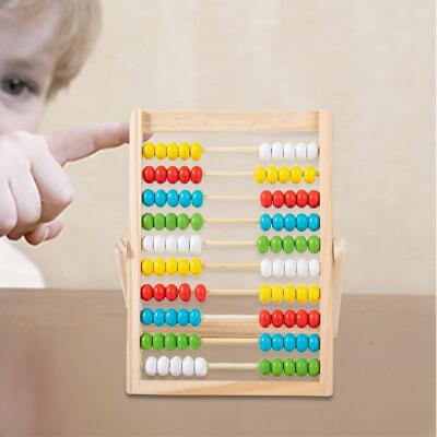 Holz Abakus Classic Zählen Kinder Lernen Mathe für Kleinkinder Kinder