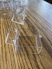 30 Square Clear Plastic Storage Hinged Display Container 2" x 2" x 1.75h" Box