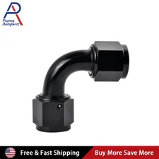 10AN Female to 10AN Female 90 Degree Swivel Coupler Union Fitting Adapter Alumin