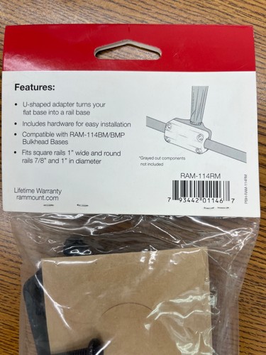 RAM Mounts 114rm Rod 2000 Rail Mount Adapter Kit - Picture 2 of 2