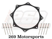 Black Ano Exhaust Trim Ring for 4.5" Exhaust w Rivets Turbo Supercharger 5.0" ID