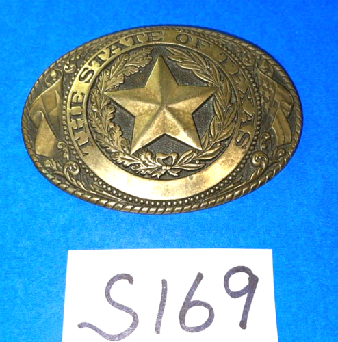 DE COLECCIÓN TONY LAMA HEBILLA DE CINTURÓN DE LATÓN MACIZO EXCLUSIVA DEL ESTADO DE TEXAS - Imagen 2 de 10