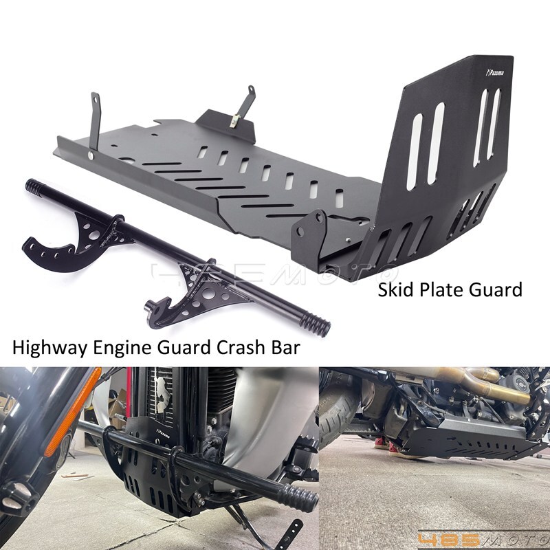 Skid Plate Crash Bar Guard For 18-24 Harley Low Rider Street Bob