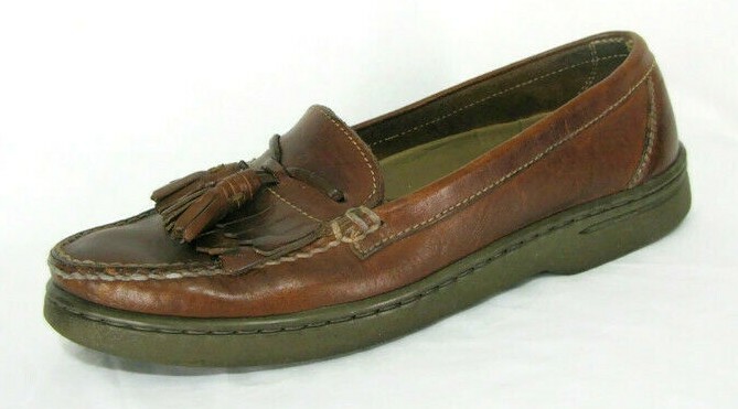 Johnston & Murphy Shoes Sz 10.5 Loafers Tassel Kiltie Brown  display picture 3