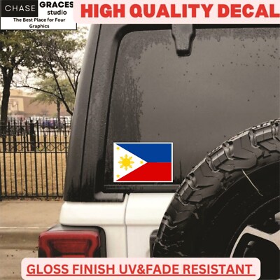 Filipino Flag Sticker Decal Vinyl philippines pinoy star sun many size