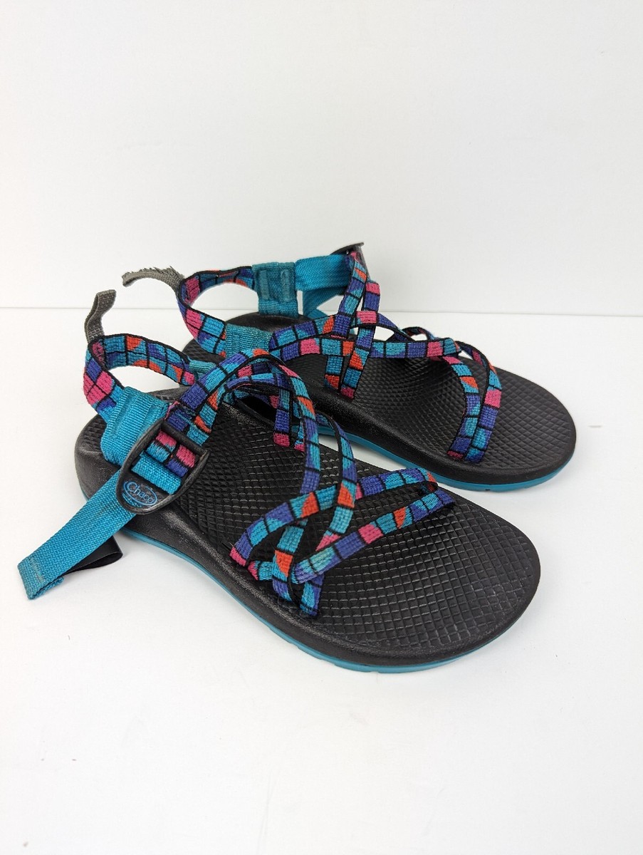 yucha⭐︎ Chaco Youth ZX1 Eco Tread Teal Blue Geometric Pattern