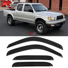 Fit 01-04 Toyota Tacoma Crew Cab Window Visors Rain Guard vent Acrylic 4Pc