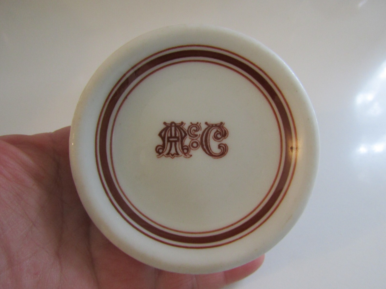 Top Marked Striped Butter Pat Restaurant Ware Unmarked Red and White eBay