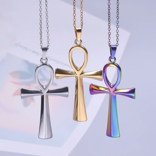 GLOWCAT Ancient Egypt Anke Cross Pendant Necklaces For Women Men Accessories No - Picture 24 of 44