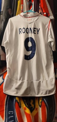 England 2005-06 Home Umbro Rooney #9 Football Shirt 