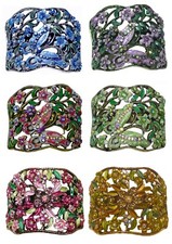 Set of 6 Crystal Butterfly Hair Holder Barrettes High Low Ponytail YY86900-4-6