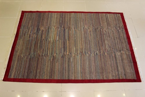 Alfombra de área multicolor Rugstc 6x9 Gabbeh, genuina anudada a mano, pila de lana - Imagen 2 de 5