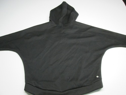 AVIA Women Long Sleeve Hoodie Pullover Size L 12/14 Black Cropped 3/4 Sleeve - Picture 4 of 6