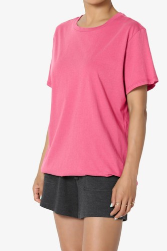 T-shirt maglietta manica corta TheMogan S~3X basic girocollo cotone oversize fidanzato - Foto 113 di 218
