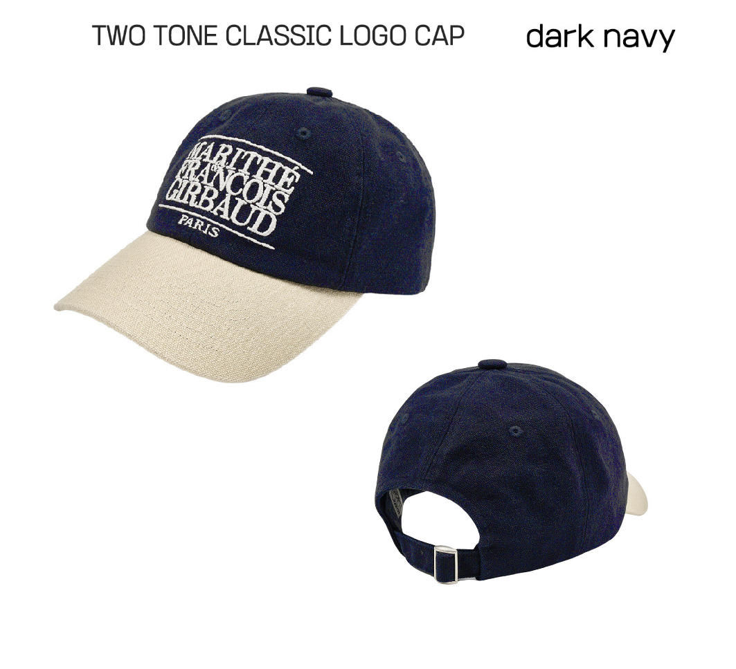 Marithe Francois Girbaud BALL CAP Two Tone LOGO Embroidered
