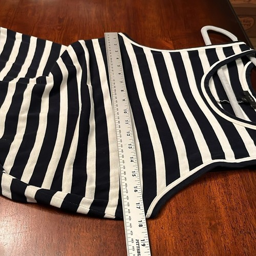 J. Maxi Vestido Crew Blanco y Negro Sin Mangas Sin Mangas Mediano Alto - Imagen 5 de 5