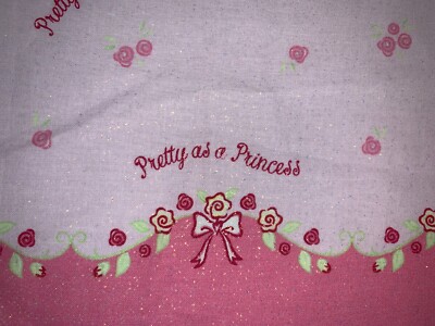 NEW Remnant Pretty as a Princess Sparkle Border 100% Cotton 2 Yards L x 22''W