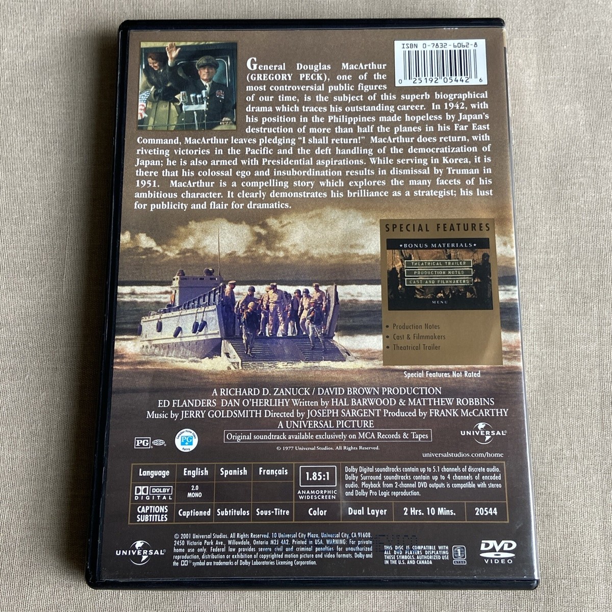 General Douglas MacArthur (DVD 1977 WS) Biographical War