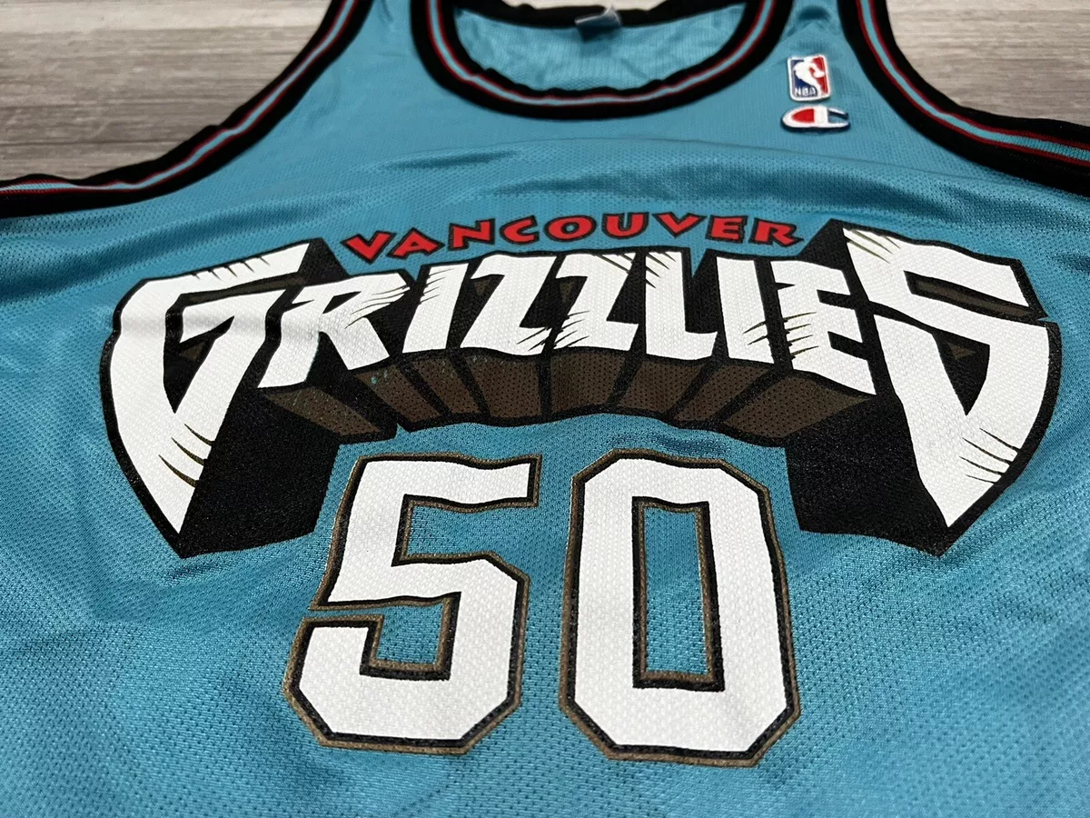 NBA JERSEY VANCOUVER GRIZZLIES BRYANT REEVES CHAMPION SZ 44 RARE MEMPHIS  VINTAGE