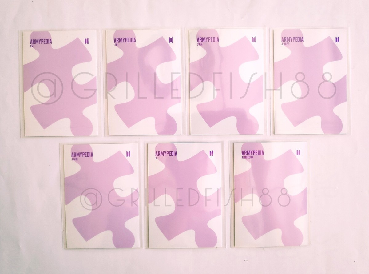 BTS ARMYPEDIA Puzzle Official Photocard PC RM JIN SUGA J BTS ARMYPEDIA Puzzle Official Photocard PC RM JIN SUGA J