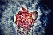 AT&T Long Lines Bell System Telephone Tower St Cloud Minnesota #2 HDR Photograph