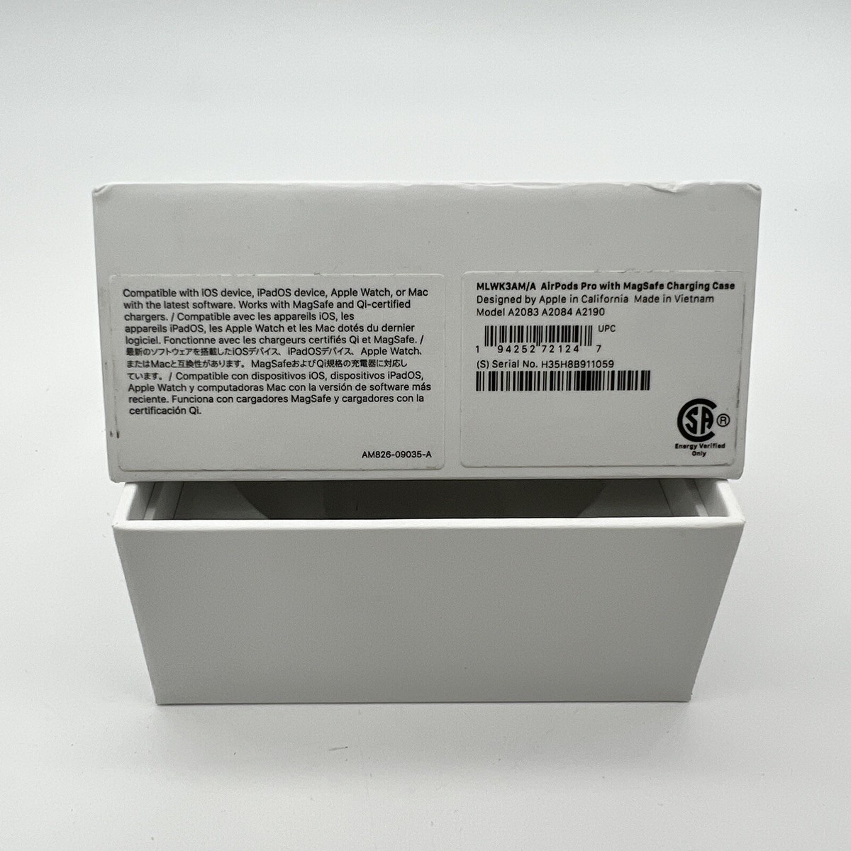 Apple Airpods Pro - BOX ONLY , no accessories, no manuals NO