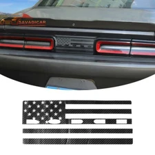 Carbon Fiber Rear Taillight Central Decor Sticker Decal For Dodge Challenger 15+