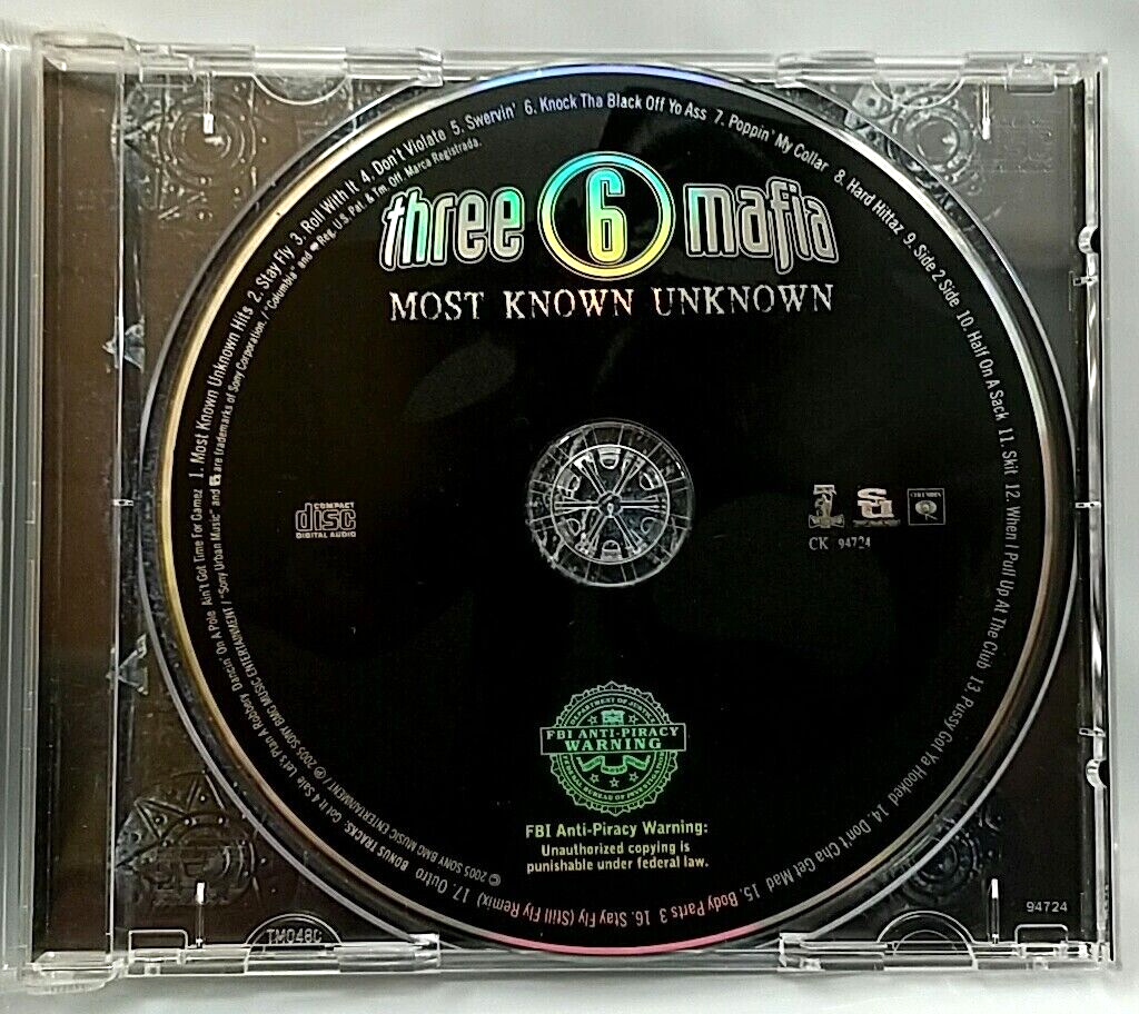 CD) Three 6 Mafia – Most Known Unknown, US Press, CK 94724, Album
