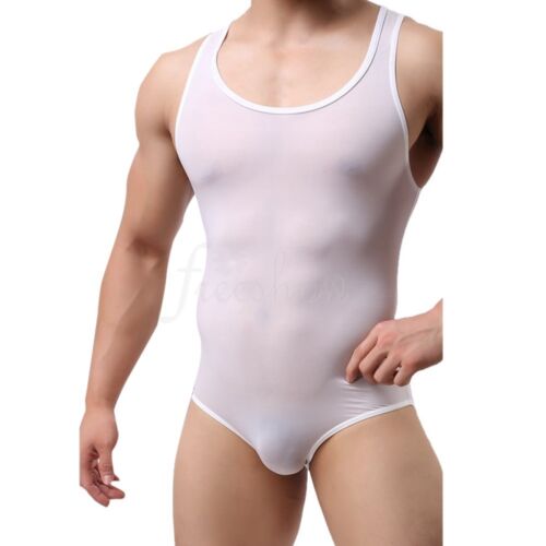 Herren dehnbar einteilig Wrestling Tanga Singlet Sport Trikot Tank Top Body - Bild 4 von 83