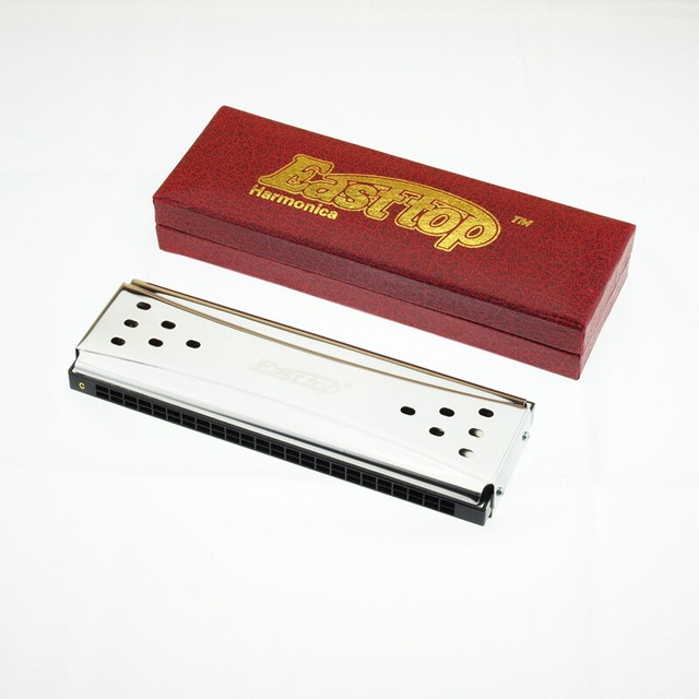 Easttop T242 24holes Good Tremolo Harmonicas With Two Sides Both Key