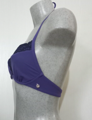 HAUT DE BIKINI FRONCÉ ARMATURES ET ENCOLURE LICOU - BORDEAUX - FEMME | H&M FR